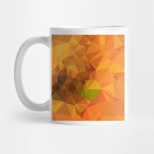 Deep Carrot Orange Abstract Low Polygon Background Mug